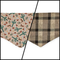 Cowboy Christmas/Brown Plaid Tie-on Bandana (Medium)