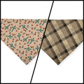 Cowboy Christmas/Brown Plaid Reversible Slide-on Bandana (X-Large)