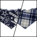 Cowboys/Dallas Plaid Reversible Slip-on Scrunchie Bandana (X-Small)