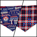 Rangers/Patriotic Plaid Reversible Tie-on Bandana (Large)