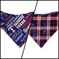 Rangers/Patriotic Plaid Slip-on Scrunchie Bandana (Large)