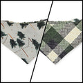 Christmas Tree Farm/Evergreen Plaid Slip-on Scrunchie Bandana (Small/Medium)