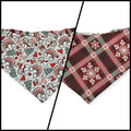 Christmas Rainbows/Snowflake Plaid Slip-on Scrunchie Bandana (Small/Medium)
