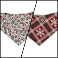 Christmas Rainbows/Snowflake Plaid Slip-on Scrunchie Bandana (Medium)
