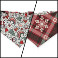Christmas Rainbows/Snowflake Plaid Slip-on Scrunchie Bandana (X-Small)