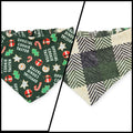 Cookie Tester/Green Plaid Slip-on Scrunchie Bandana (Small)