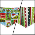Grouchy Count Down/Christmas Stripes Tie-on Bandana (Medium)