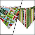 Grouchy Count Down/Christmas Stripes Reversible Slip-on Scrunchie Bandana (Large)
