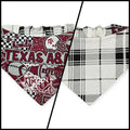 Aggies/ Black & White Plaid Slip-on Scrunchie Bandana (Medium)