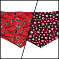 Raiders/Paws on Buffalo Plaid Reversible Tie-on Bandana (Large)