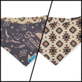 Texas Western Americana/Brown Southwestern Reversible Slip-on Scrunchie Bandana (Medium)