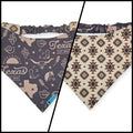 Texas Western Americana/Brown Southwestern Reversible Slip-on Scrunchie Bandana (X-Large)
