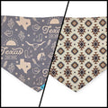 Texas Western Americana/Brown Southwestern Reversible Tie-on Bandana (Large)