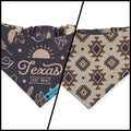 Texas Western Americana/Brown Southwestern Reversible Slip-on Scrunchie Bandana (Small)