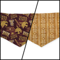 Bobcats /Mustard Mudcloth Reversible Tie-on Bandana (Small)