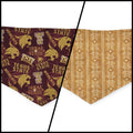Bobcats /Mustard Mudcloth Reversible Tie-on Bandana (Medium)
