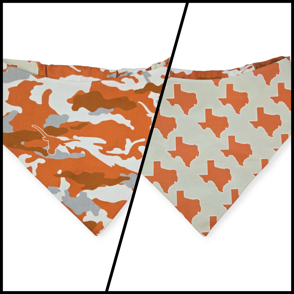 UT Camo/Texas on Creme Reversible Slip-on Scrunchie Bandana (Large/X-Large)