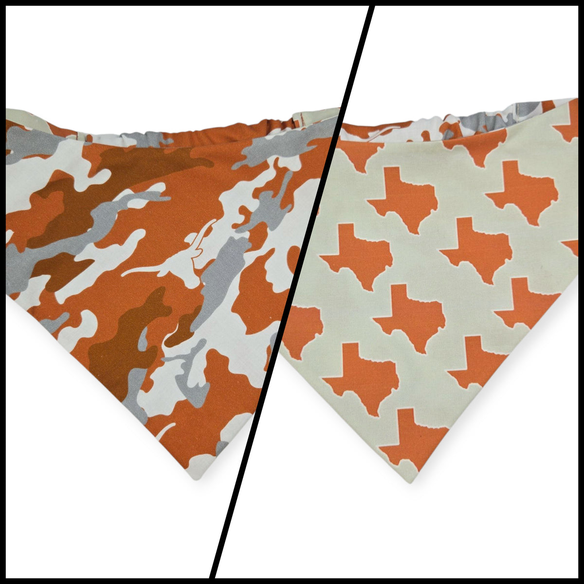 UT Camo/Texas on Creme Reversible Slip-on Scrunchie Bandana (Large)