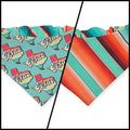 Texas Serape/Serape Reversible Slip-on Scrunchie Bandana (Small)