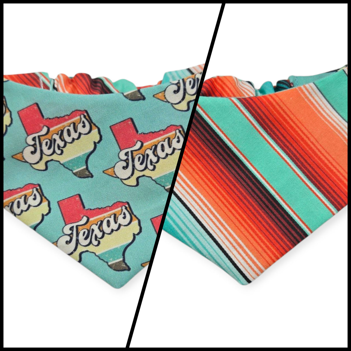 Texas Serape/Serape Slip-on Scrunchie Bandana (X-Small)