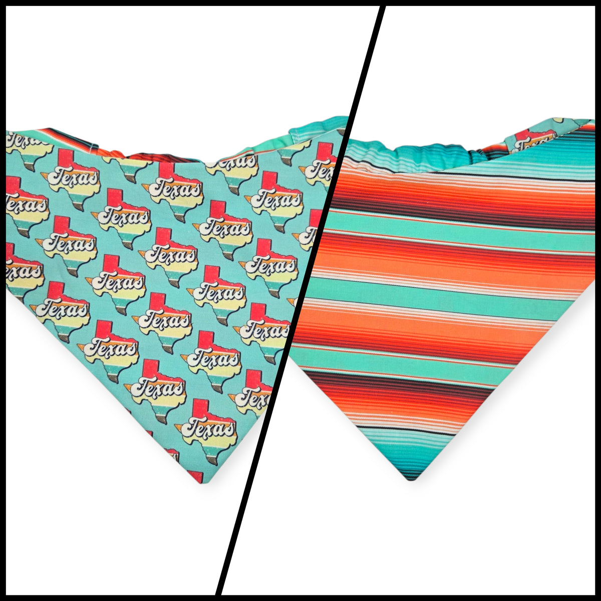 Texas Serape/Serape Reversible Slip-on Scrunchie Bandana (X-Large)