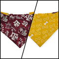 A&M/Mustard Bones Reversible Slip-on Scrunchie Bandana (X-Small/Small)