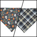 Lick or Treat/Plaid Reversible Slide-on Bandana (X-Large)