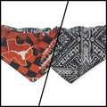 Longhorns/Geo Mosaic Reversible Slip-on Scrunchie Bandana (X-Small/Small)