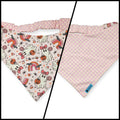 Spooky Cute Ghost/Pink Plaid Slip-on Scrunchie Bandana (Large)