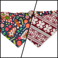 Gingerbread Houses/Nordic Winter Reversible Slip-on Scrunchie Bandana (Medium)