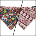Gingerbread Houses/Nordic Winter Reversible Slip-on Scrunchie Bandana (Large)