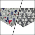 Symbols of Texas/Stacked Onyx Triangles Reversible Tie-on Bandana (Small)