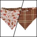 Western Valentines/Brown Plaid Slip-on Scrunchie Bandana (Medium/Large)