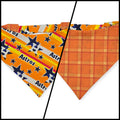 Astros/ Orange Plaid Slip-on Scrunchie Bandana (Large/X-Large)