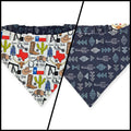 Texas Symbols/Santa Fe Nights Reversible Slip-on Scrunchie Bandana (X-Large)