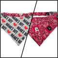 Mama's Boy/Red Paisley Reversible Slip-on Scrunchie Bandana (Large)