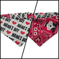 Mama's Boy/Red Paisley Reversible Slip-on Scrunchie Bandana (Small)
