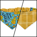 Sweet Dreams/Mustard Plaid Reversible Slip-on Scrunchie Bandana (Small)