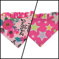 This is Bullshit/Pink Stars Reversible Slip-on Scrunchie Bandana (Small)