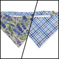 Fields of Lavender/Purple Weave Diagonal Plaid Slip-on Scrunchie Bandana (Large/X-Large)
