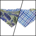Fields of Lavender/Purple Weave Diagonal Plaid Reversible Slip-on Scrunchie Bandana (Small)