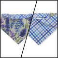 Fields of Lavender/Purple Weave Diagonal Plaid Reversible Slip-on Scrunchie Bandana (Medium)
