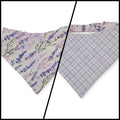 Vintage Lavender/Lavender Diagonal Plaid Reversible Slip-on Scrunchie Bandana (Medium/Large)