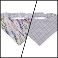 Vintage Lavender/Lavender Diagonal Plaid Reversible Slip-on Scrunchie Bandana (Medium)