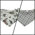 Little Cowboy/Gray Plaid Reversible Slip-on Scrunchie Bandana (X-Small/Small)