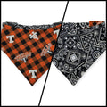 Texas Buffalo Plaid/Black Paisley Reversible Slip-on Scrunchie Bandana (Large/X-Large)