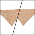 Peach Fuzz in Nature/Peach Floral Paisley Reversible Slide-on Bandana (Small)