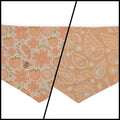 Peach Fuzz in Nature/Peach Floral Paisley Reversible Tie-on Bandana (Small)