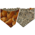 Pumpkin Patch/Tan Paisley Reversible Slip-on Scrunchie Bandana (X-Small/Small)