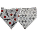 Jurassic Skeletons/Distressed Grunge Aztec Reversible Slip-on Scrunchie Bandana (Large)